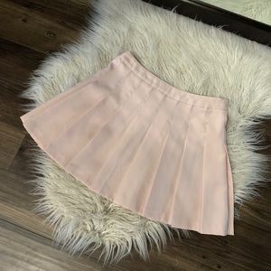 Light pink pleated skirt